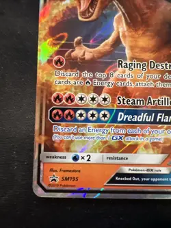 Pokemon TCG Charizard GX Holo Ultra Rare Card SM195 Black Star Promo LP - Image 5