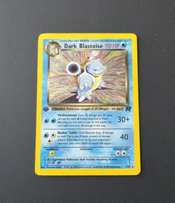 1st Edition Dark Blastoise 3/82 Team Rocket Holo Rare Pokemon Vintage WOTC - Image 1