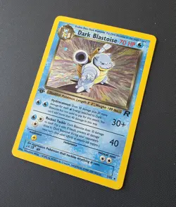 1st Edition Dark Blastoise 3/82 Team Rocket Holo Rare Pokemon Vintage WOTC - Image 3
