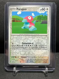 Porygon 137/165 Reverse Holo Pokemon 2023 Scarlet Violet 151 NM English - Image 1