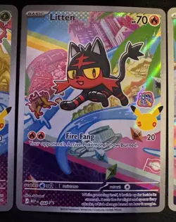 Pokemon TCG First Partner Illustration Series 1 Rowlet Litten Popplio - Image 3