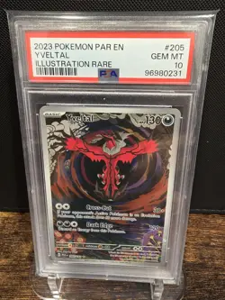 PSA 10 2023 POKEMON PAR EN-PARADOX RIFT | ILLUSTRATION RARE YVELTAL 205 - Image 1