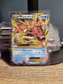Pokemon TCG M Gyarados EX 27/122 Breakpoint Holo Mega Gyarados Evolution - Image 1