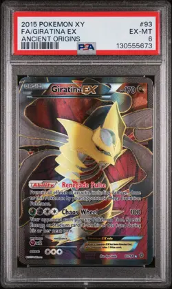 2015 POKEMON XY ANCIENT ORIGINS #93 FULL ART/GIRATINA EX PSA 6 - Image 1