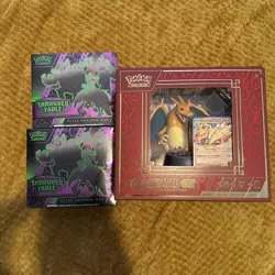 Pokemon TCG: Charizard ex Super Premium Collection & 2x Shrouded Fable ETBS - Image 1