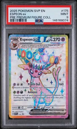 2025 POKEMON SVP EN-SV BLACK STAR PROMO #175 ESPEON EX PSA 9 - Image 1