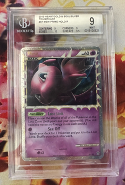 Mew Prime Holo Pokemon TCG Heartgold & Soulsilver 2010 Beckett 9 MINT - Image 1