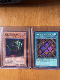 Yugioh TCG Lot of 2: Wall Shadow and Magical Labyrinth 1st Edition - NM - Image 1