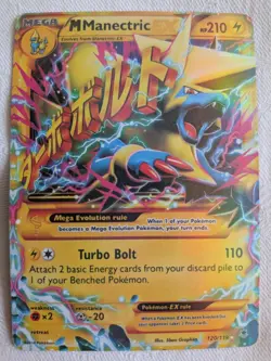 Pokemon M Manectric EX Secret Rare Holo XY Phantom Forces 120/119 HP 210 Card - Image 1