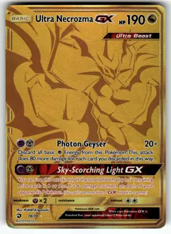 Ultra Necrozma GX (Secret) 78/70 Dragon Majesty LP Pokemon Card TCG - Image 1