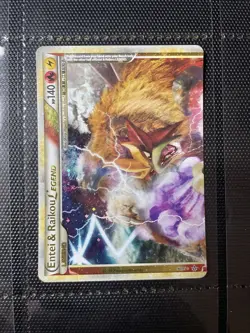 Entei And Raikou Legend- Pokemon TCG 90/95 English Legend Card Top Half - Image 1