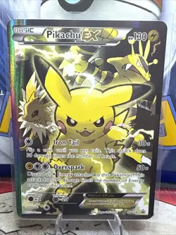 Pikachu EX XY124 XY Promos Holo Card Near Mint Condition - Image 1