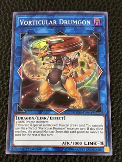 Vorticular Drumgon CYHO-EN041 Yugioh 1st Edition Super Rare - Image 1