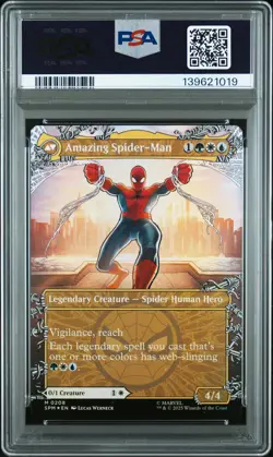 Amazing Spider-Man / Peter Parker #0208 2025 MTG SPM Borderless Foil • PSA 10 - Image 2