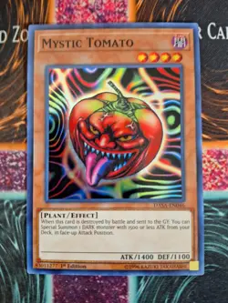 Yu-Gi-Oh! TCG Mystic Tomato Dark Saviors DASA-EN046 Super Rare 1st Edition NM - Image 1
