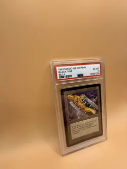 Black Vise MTG Beta Limited Edition (1993) PSA 6 EX-MT – Magic the Gathering - Image 2