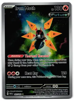 Iron Moth 187/182 - Paradox Rift Illustration Rare Pokemon TCG - LP Card - Image 1