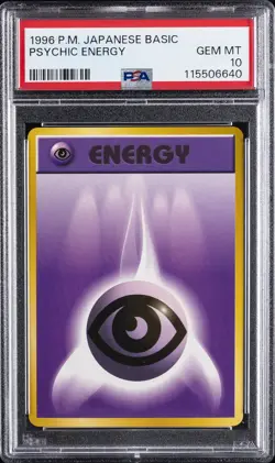 1996 POKEMON BASE SET JAPANESE PSYCHIC ENERGY PSA 10 - Image 1