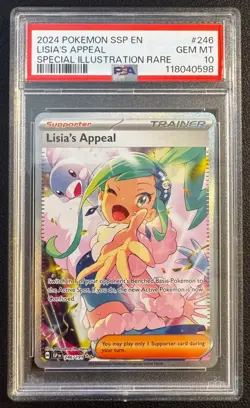 Pokemon 2024 Lisia's Appeal 246/191 Full Art SIR Surging Sparks GEM MINT PSA 10 - Image 1