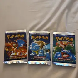 (READ DESCRIPTION Pokemon TCG Base Set Booster 3 Charizard Blastoise Venusaur - Image 1