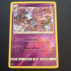 Pokemon TCG Chandelure Lost Thunder 103/214 Holo Rare - LP - Image 1