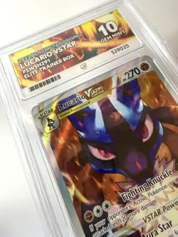 ACE 10 Lucario VSTAR SWSH291 Crown Zenith ETB Black Star Promo Pokemon Gem Mint - Image 2