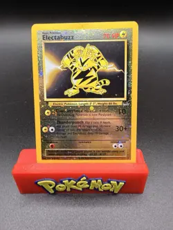 Pokemon Electabuzz 2002 Winner Stamp Promo #1 Reverse Holo Best Of Game WOTC MP - Image 1