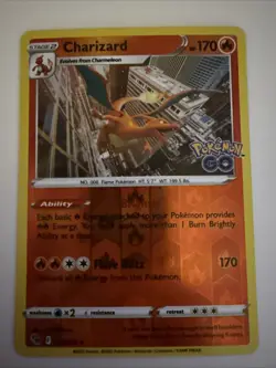 Charizard Reverse Holo Rare Pokemon GO 010/078 NM Pokemon - Image 1