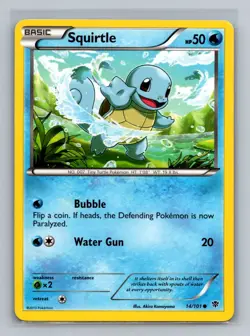 Squirtle 14/101 Common Plasma Blast Pokemon Near Mint - Image 1