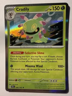 CRADILY 006/142 STELLAR CROWN POKEMON (HOLO, LP) SCR - Image 1