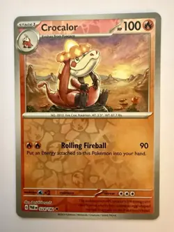 Crocalor Reverse Holo Pokemon TCG SV04 Paradox Rift Uncommon 024/182 - Image 1