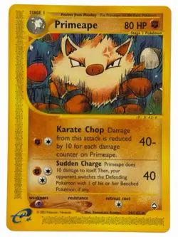 Primeape - 29/147 Aquapolis 2002 - E-Reader WOTC - Pokemon TCG - Image 1