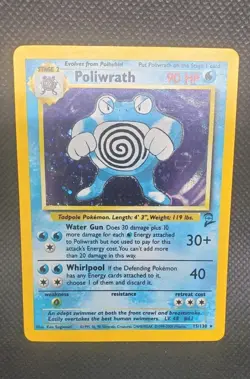 Pokemon Vintage Base Set 2 Poliwrath Holo Rare English 15/130 - Image 1