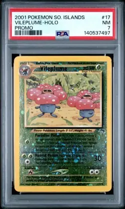 2001 Pokemon Southern Islands Promo #17 Vileplume-Holo PSA 7 NM - Image 1