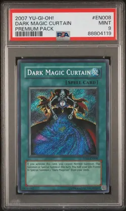 2007 Yugioh! Dark Magic Curtain PP01-EN008 Premium Pack 1 Unlimited PSA 9 Mint - Image 1