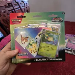 Pokemon Tcg: Prismatic Evolutions Tech Sticker Collection- Leafeon- New Sealed - Image 1