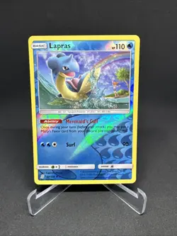 Pokemon TCG Lapras 36/236 Sun & Moon Unified Minds Reverse Holo Misty Trainer - Image 1