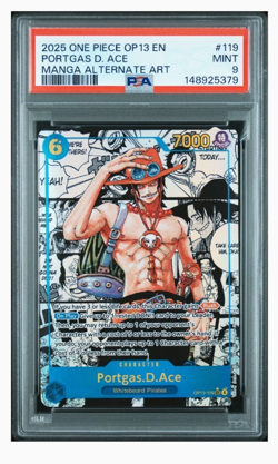 One Piece - Portgas.D.Ace OP13-119 SEC Manga Alt Art Carrying On His Will - Image 1