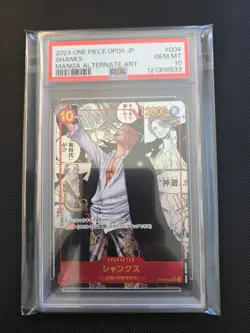 MANGA ALT ART SHANKS One Piece 2024 OP09 Emperors/New World Japanese #004 PSA 10 - Image 1