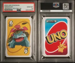 PSA 10 GEM MINT Japanese Venusaur UNO Yellow 6 Pokemon Trading Card Game 2020 - Image 3
