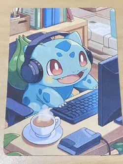 Japanese ART STYLE Bulbasaur Fan Full Art Pokemon Custom Card/perfect bookmark - Image 2