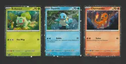 Bulbasaur Charmander Squirtle Pokemon Cards Cosmos Promo Set 046 047 048 NM 151 - Image 1