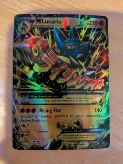 Pokemon TCG M Lucario EX 55/111 Furious Fists Holo Full Art Ultra Rare Card HP - Image 1