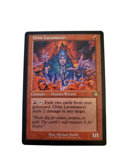 1x Grim Lavamancer Retro Frame Dominaria Remastered MTG Magic the Gathering NM - Image 1