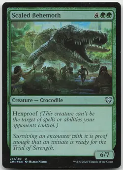 Scaled Behemoth FOIL Uncommon Commander Legends LP MTG - Image 1