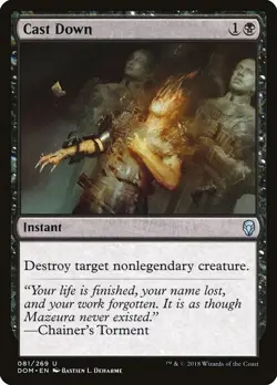 Cast Down 1x MtG Dominaria SP/NM - Image 1