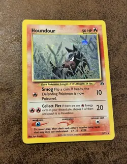 Pokemon TCG Houndour Neo Discovery Holo Rare Card 5/75 - Image 1