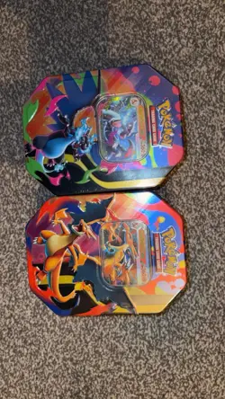 Pokemon TCG Mega Charizard X & Y Mega Evolution Tin Set - 2 Tins -New & Sealed - Image 1