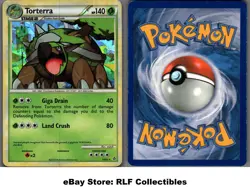 2010 Pokemon, HGSS Unleashed Promos, #10/95 Torterra, Cracked Ice Holo Rare - Image 1