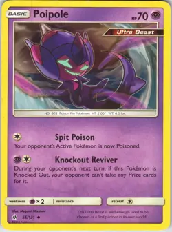 Poipole – Pokemon TCG SM Forbidden Light 55/131 Uncommon Damaged - Image 1